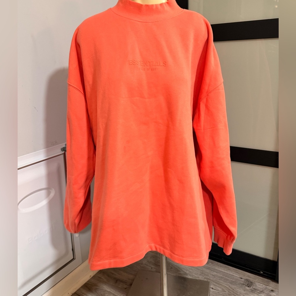 Essentials Vibrant Coral Pullover